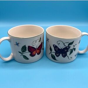 Butterfly Cups Mug 2 Pc Set Tabletop Unlimited Vintage